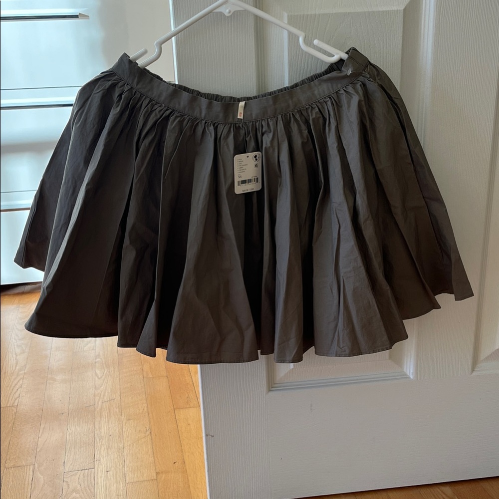 Free People A-Line Skirt in army green